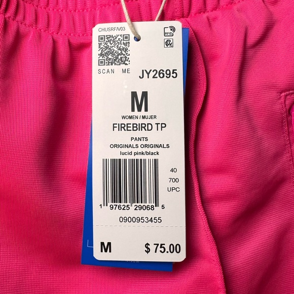 Adidas Firebird Track Pants Pink Women’s M NWT Wide Leg - Picture 5 of 13